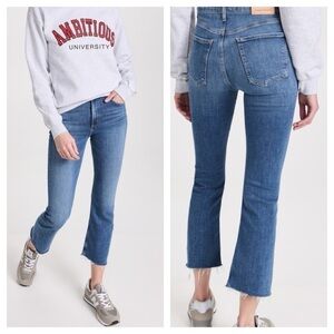 Citizens Of Humanity High-Rise Cropped Flare Jeans in Medium Blue